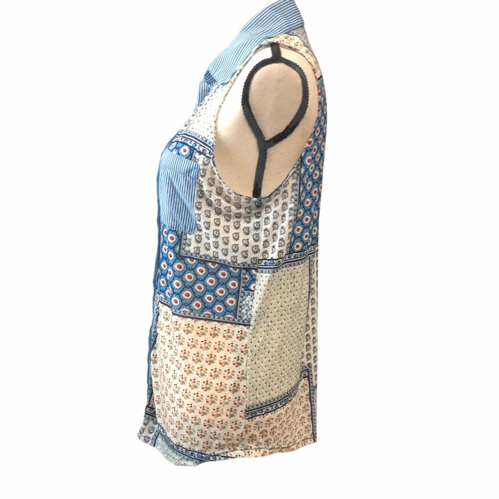 amang NY sleeveless “ patchwork “ top. M - Picture 9 of 13